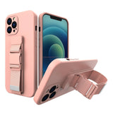 iPhone X / Xs Hurtel Plastic Case w. Strap - Pink