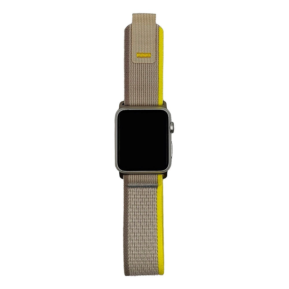 Apple Watch (42/44/SE/45/46/49mm) Velcro Fabric Smartwatch Straf - Grey