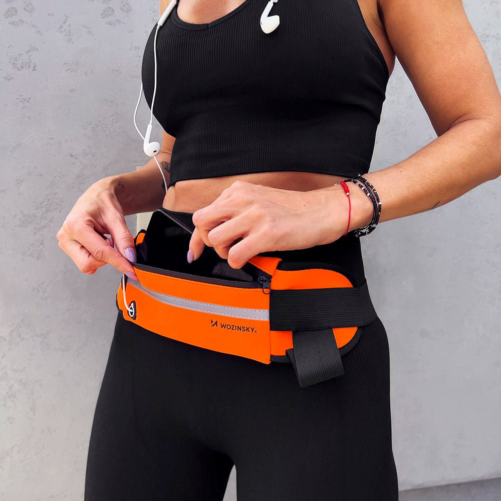 Wozinsky Universal Running Belt (Max. Phone: 17.5 x 9 x 1.5 cm) - Orange