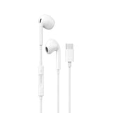 Dudao Stereo In-Ear Headphones with USB-C & Microphone - White