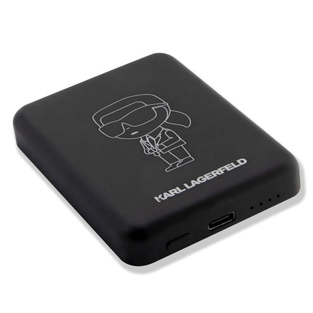 Karl Lagerfeld Magnetic & Wireless Qi Powerbank 3000 mAh - MagSafe Compatible - Black / White