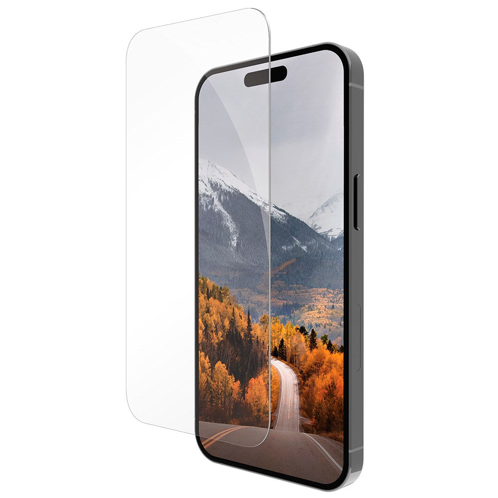 iPhone 16 / 15 dbramante1928 Eco-Protect Glass Screen Protector w. Mounting Frame - Case Friendly - Transparent