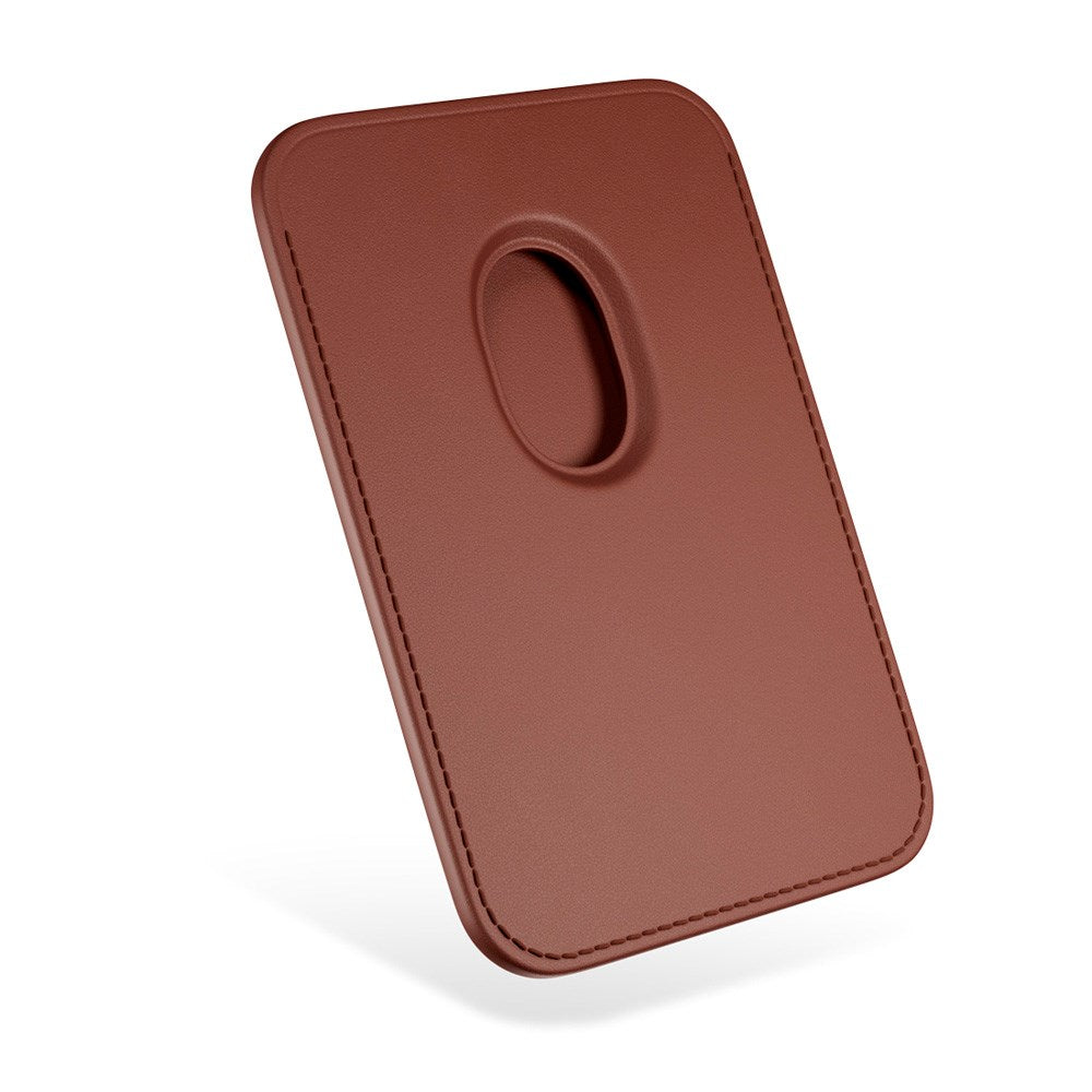 Epico Mag+ Genuine Leather Card Holder - MagSafe Compatible - Brown