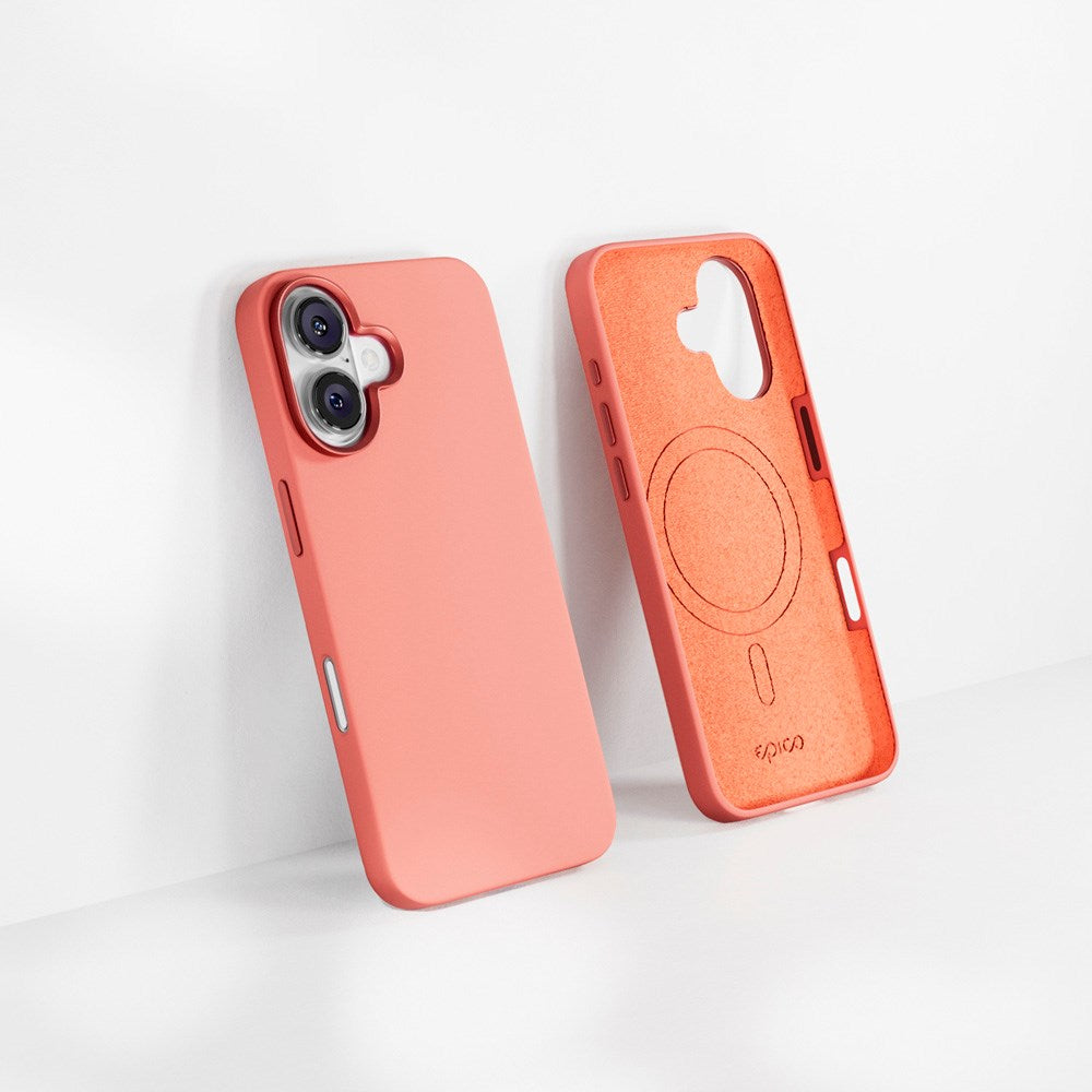 iPhone 16 Plus Epico Mag+ Silicone Case - MagSafe Compatible - Peach Pink