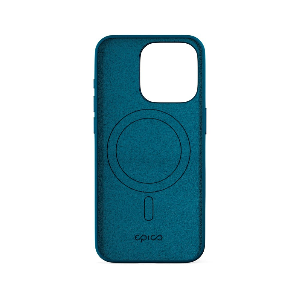 iPhone 16 Pro Epico Mag+ Silicone Case - MagSafe Compatible - Petrol Blue