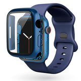 Epico Apple Watch 4/5/6/SE (44mm) Plastic Case w. Built-in Screen Protector - Blue