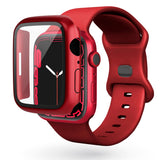 Epico Apple Watch 8/7 (45mm) Plastic Case w. Built-in Screen Protector - Red