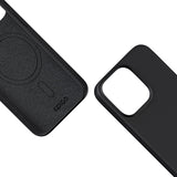 iPhone 15 Epico Silicone Case - MagSafe Compatible - Black