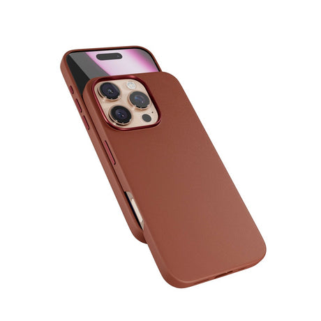 Epico iPhone 16 Pro Mag+ Leather Case - MagSafe Compatible - Brown