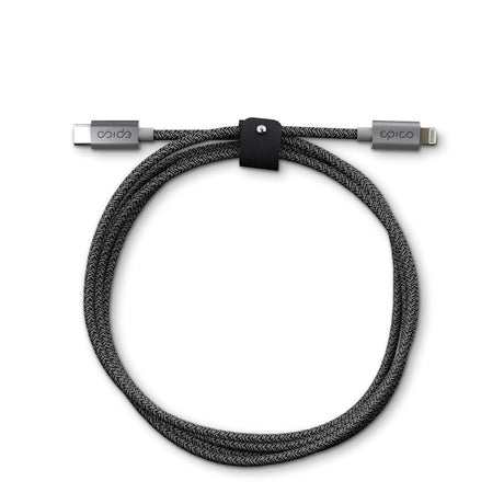 Epico Braided USB-C to Lightning Cable PD 60W - 120cm - Grey