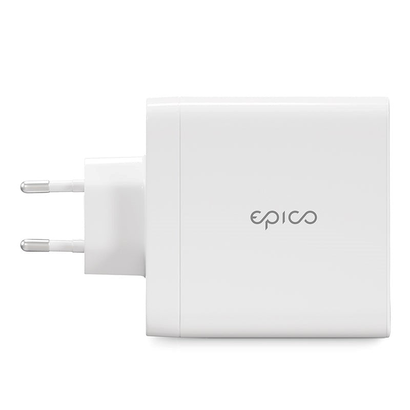 Epico Wall Charger PD 140W GaN w. 2 x USB-C & 1 x USB-A - White