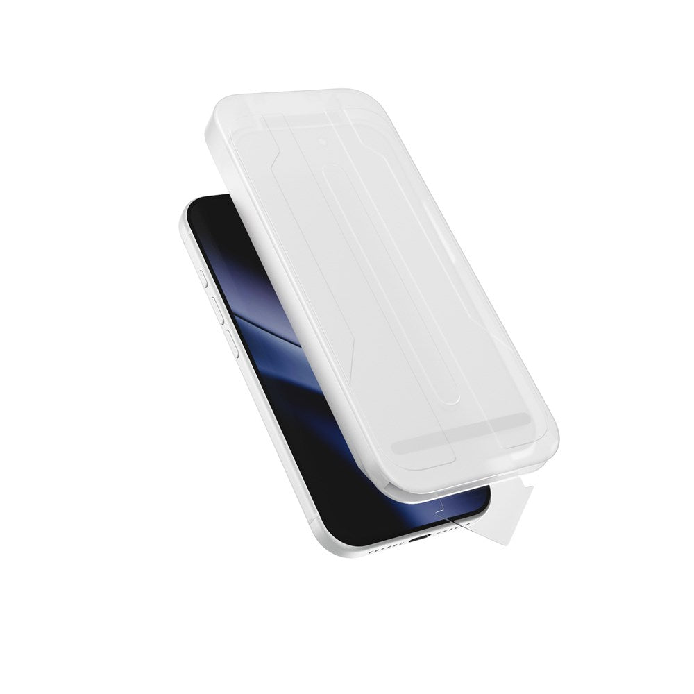 iPhone 18 Pro Epico Privacy AntiReflective Glass 3D Screen Protector Glass with Installation Frame - Transparent