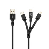 Epico 3in1 Multi Cable - USB-C / Lightning / Micro USB - Black