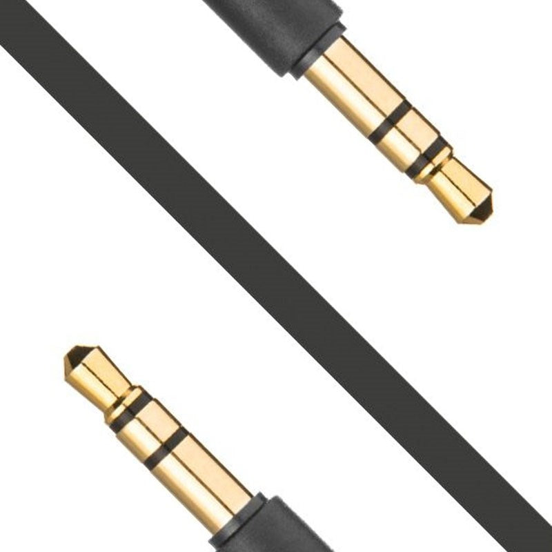Fixed AUX Cable – 3.5mm Mini Jack – 1m - Black