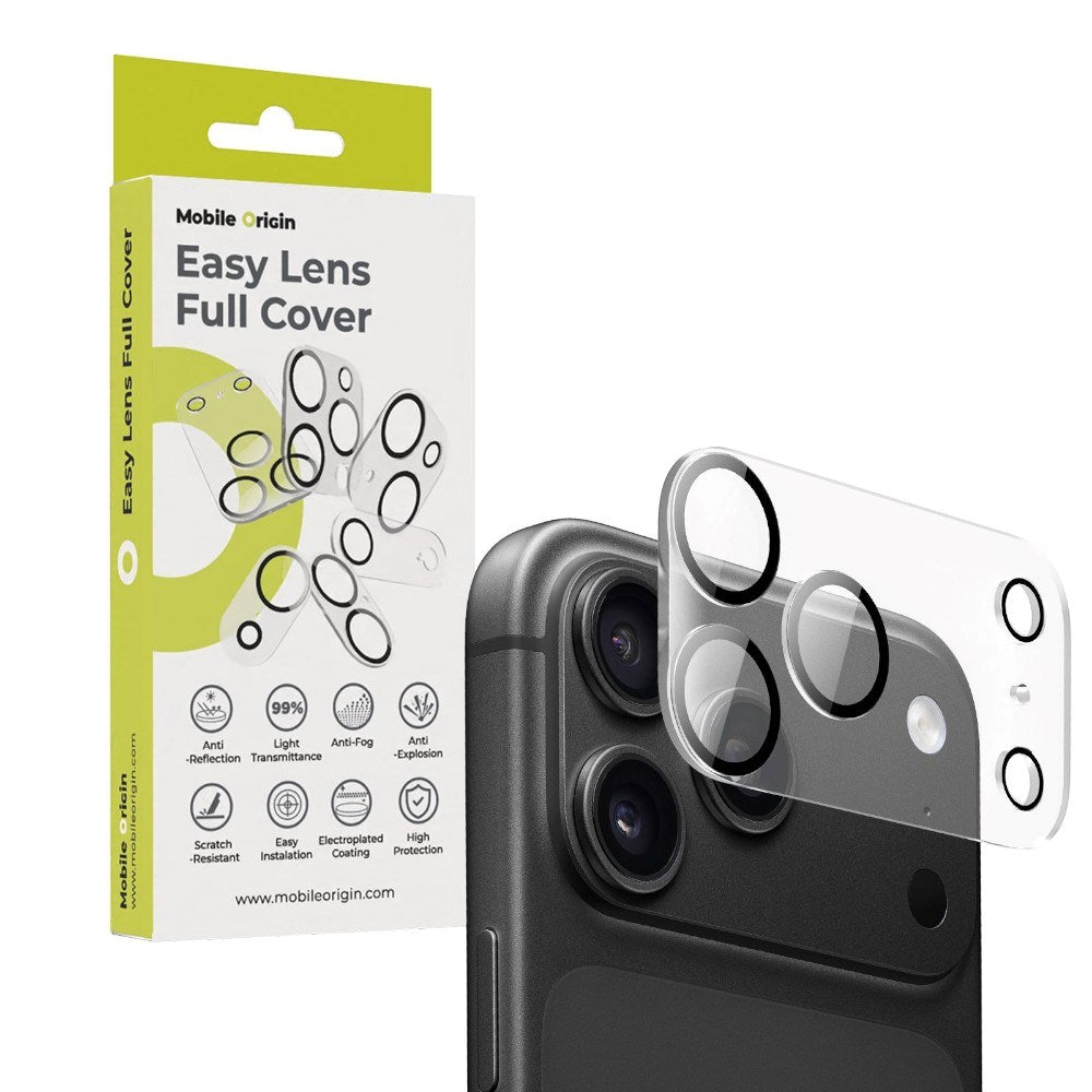 iPhone 18 Pro Mobile Origin Easy Lens Full Cover Camera Protection Glass - Transparent