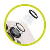 iPhone 17 Pro / 17 Pro Max Mobile Origin Camera Lens Protector with Assembly Tool - Transparent / Black