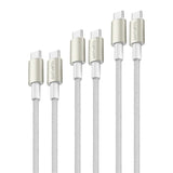 4smarts USB-C til USB-C 60W PremiumCord - 3x USB-C to USB-C Cable with USB-C Adapter & Extender - White