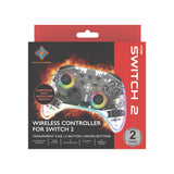 Deltaco Wireless Gaming Controller for Nintendo Switch 2 - Transparent