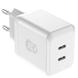 Upström Cirkulär GaN 35W Sustainable Wall Charger with 2 x USB-C - White