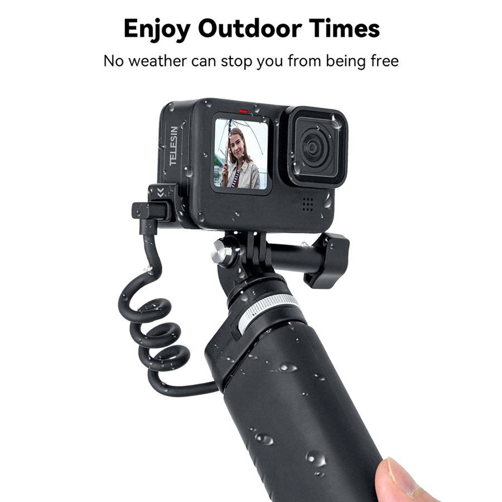 TELESIN Waterproof Battery Cover for GoPro Hero 9 / 10 / 11 / 12 - Black