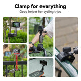 TELESIN Mounting Clamp for Action Camera & Smartphone - Black / Grey