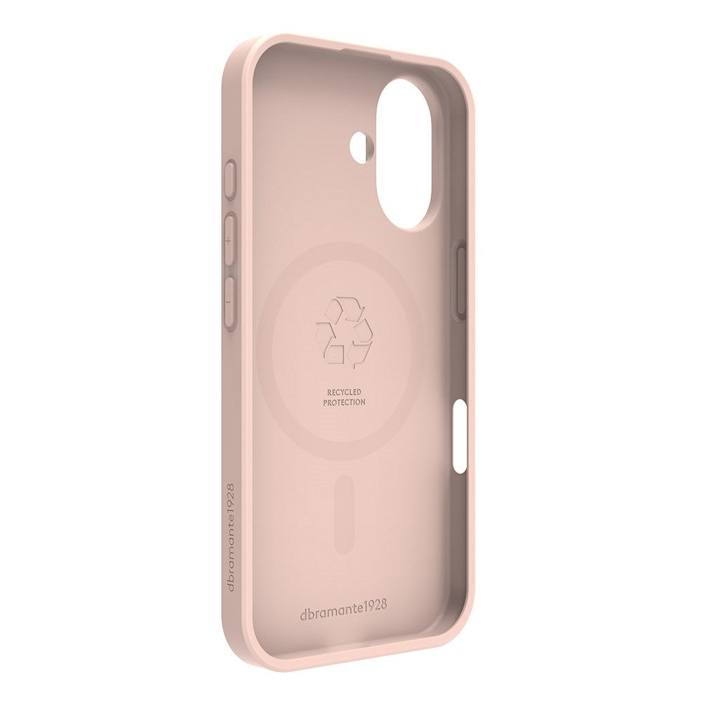 iPhone 16 dbramante1928 Greenland Case - 100% Recycled Plastic - MagSafe Compatible - Pink Sand