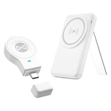 Forever MACS-100 18W Wireless Charger with 5,000 mAh Powerbank - MagSafe Compatible - White