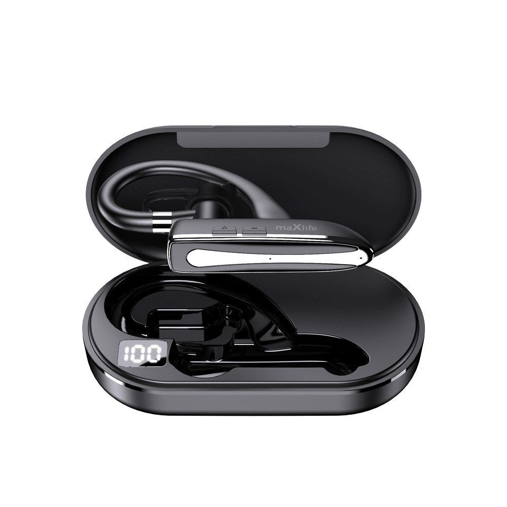 Maxlife MXBH-01 Bluetooth Headset with Charging Case - Black