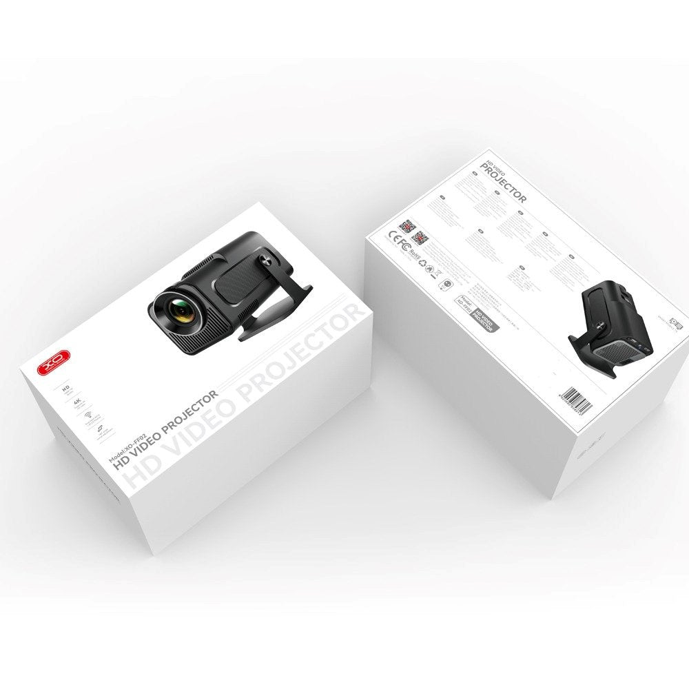 XO FF02 Projector with 30 - 150" Projection Screen - Black