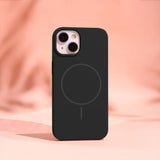 iPhone 15 Silicone Thin Case - MagSafe Compatible - Black