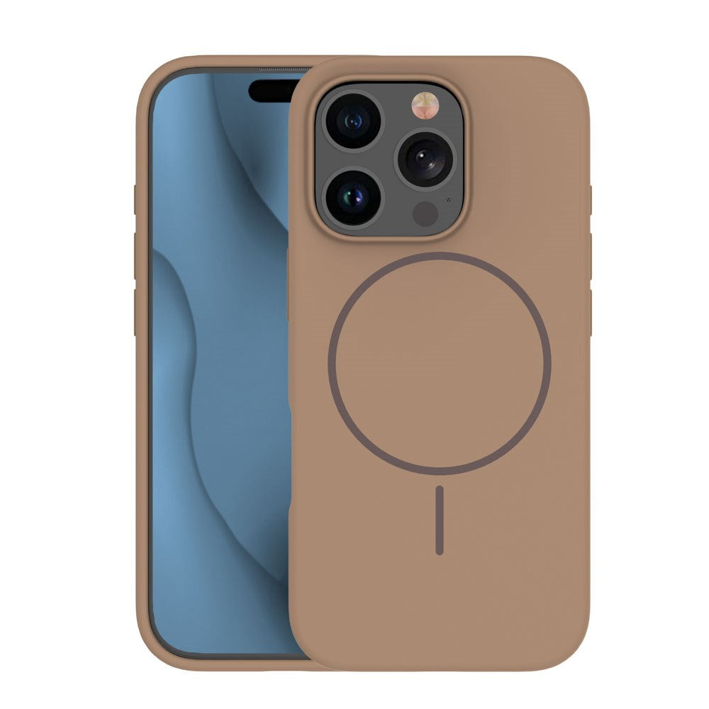 iPhone 16 Pro Silicone Thin Case - MagSafe Compatible - Brown