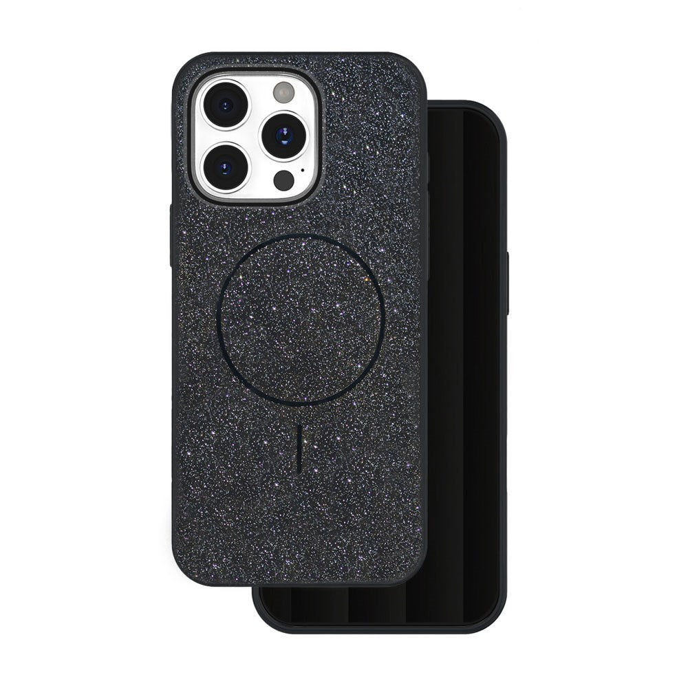 iPhone 14 Pro Glitter Thin Case - MagSafe Compatible - Black