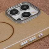 iPhone 15 Glitter Thin Case - MagSafe Compatible - Brown