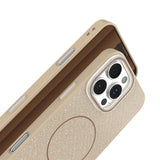 iPhone 15 Glitter Thin Case - MagSafe Compatible - Brown