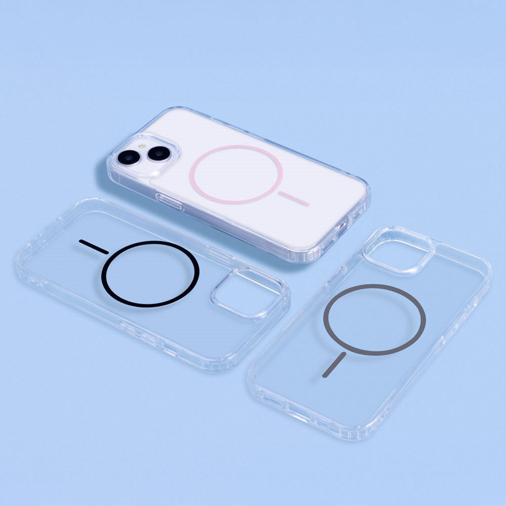iPhone 17 TFO Anti-Shock Thin Case - MagSafe Compatible - Transparent / Black