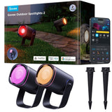 Govee Outdoor Spotlights - 2 pcs. - with Multi-Mounting - Black