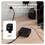 Targus HyperJuice 100W Travel Charger w. 1x USB-A & 3x USB-C - incl. 4x Plug Adapters - Black