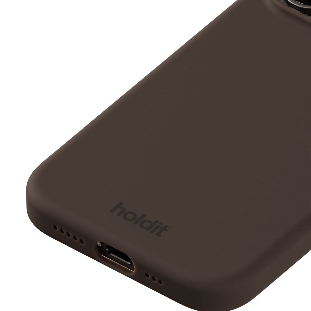 Holdit iPhone 15 Pro Soft Touch Silikone Case - Chocolate