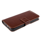 iPhone SE / 5s / 5 EIDERWOOD Flip Cover with Wallet - Brown