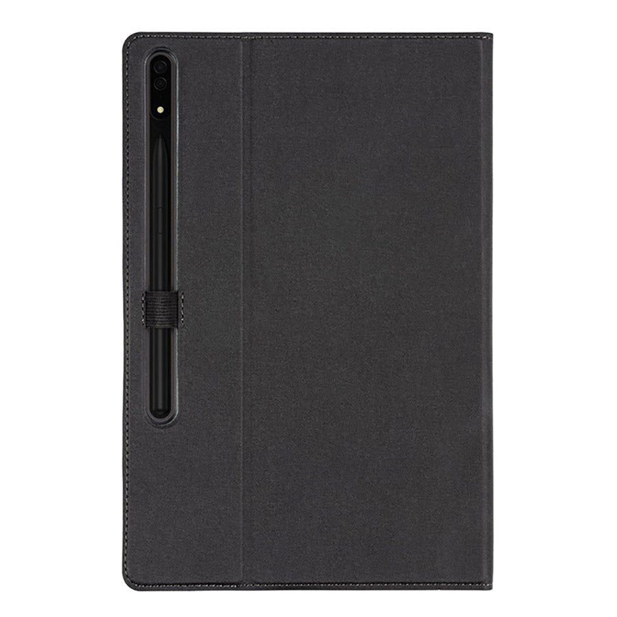 Samsung Galaxy Tab S8 Plus / Tab S7 Plus 12.4" - Gecko Easy-Click Leather Flip Case - Black