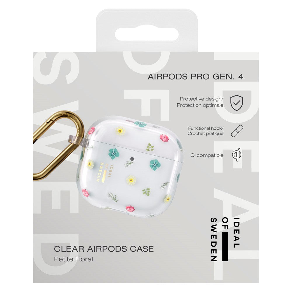 iDeal of Sweden AirPods (4th Gen.) Clear Case with Carabiner Hook - Petite Floral