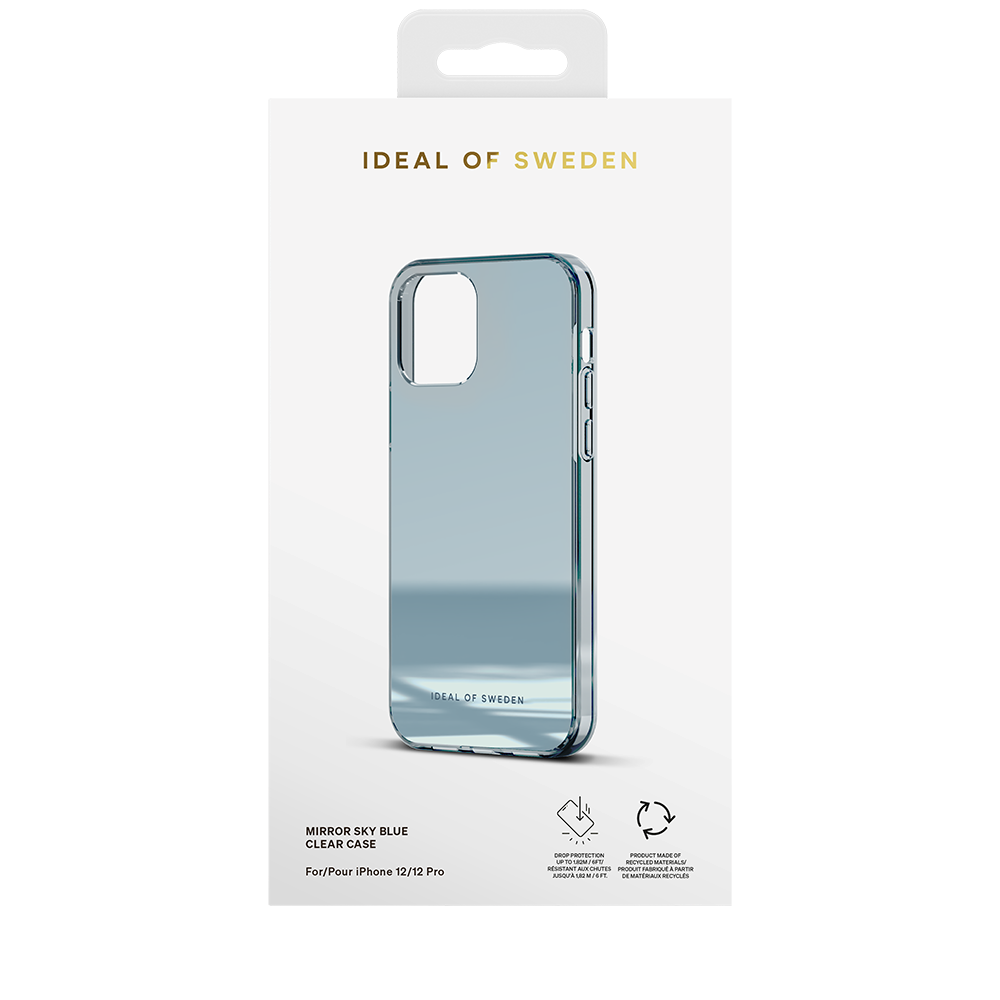 iPhone 12 Pro / 12 iDeal Of Sweden Mirror Case - Mirror Sky Blue