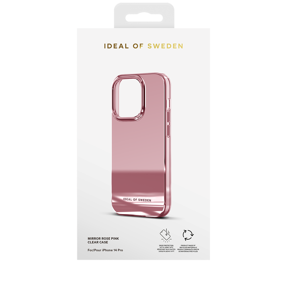 iPhone 14 Pro iDeal Of Sweden Mirror Case - Mirror Rose Pink