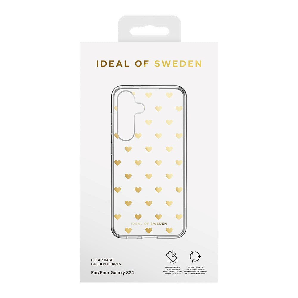 iDeal Of Sweden Clear Case for Samsung Galaxy S24 - Golden Hearts