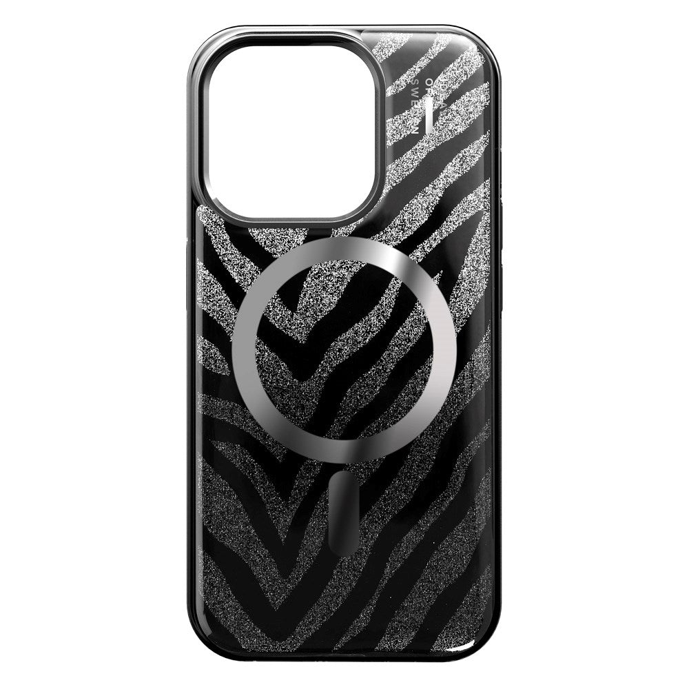 iPhone 15 Pro iDeal Of Sweden Clear Case - MagSafe Compatible - Zebra Mystique