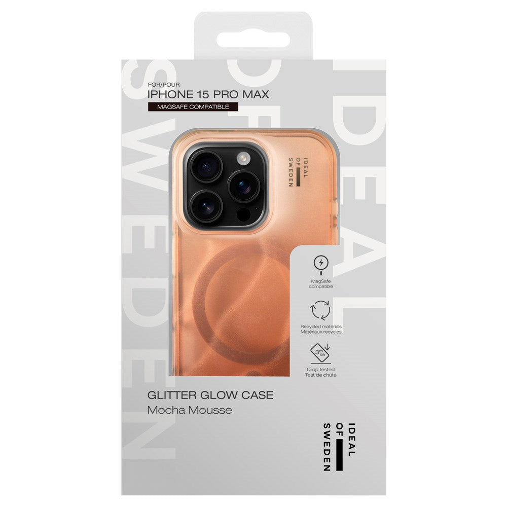 iPhone 15 Pro Max iDeal Of Sweden Clear Case - MagSafe Compatible - Mocha Mousse