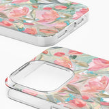 iPhone 15 Pro Max iDeal Of Sweden Clear Case - MagSafe Compatible - Tulip Bloom