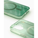 iPhone 16 iDeal Of Sweden Clear Case - MagSafe Compatible - Sage Green