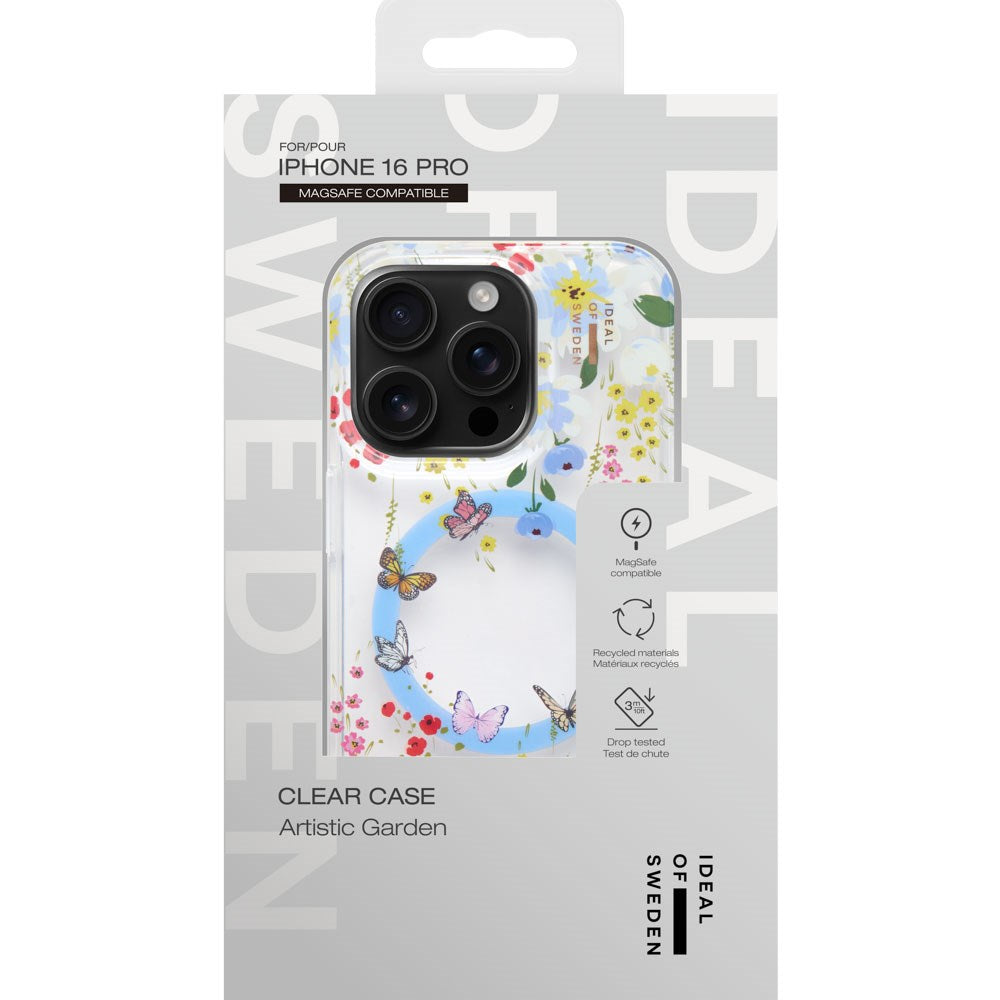 iDeal Of Sweden iPhone 16 Pro Clear Case - MagSafe Compatible - Artistic Garden