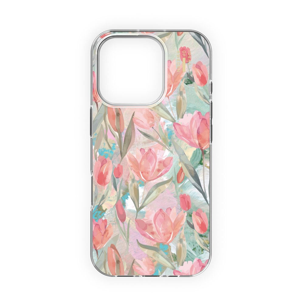 iPhone 16 Pro Max iDeal Of Sweden Clear Case - MagSafe Compatible - Tulip Bloom
